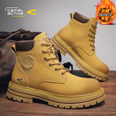 德国骆驼动感马丁靴情侣款真皮