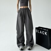 裤 宽松速干 女夏季 Ader灰色工装 2025新款 美式 干裤 跳舞运动直筒宽