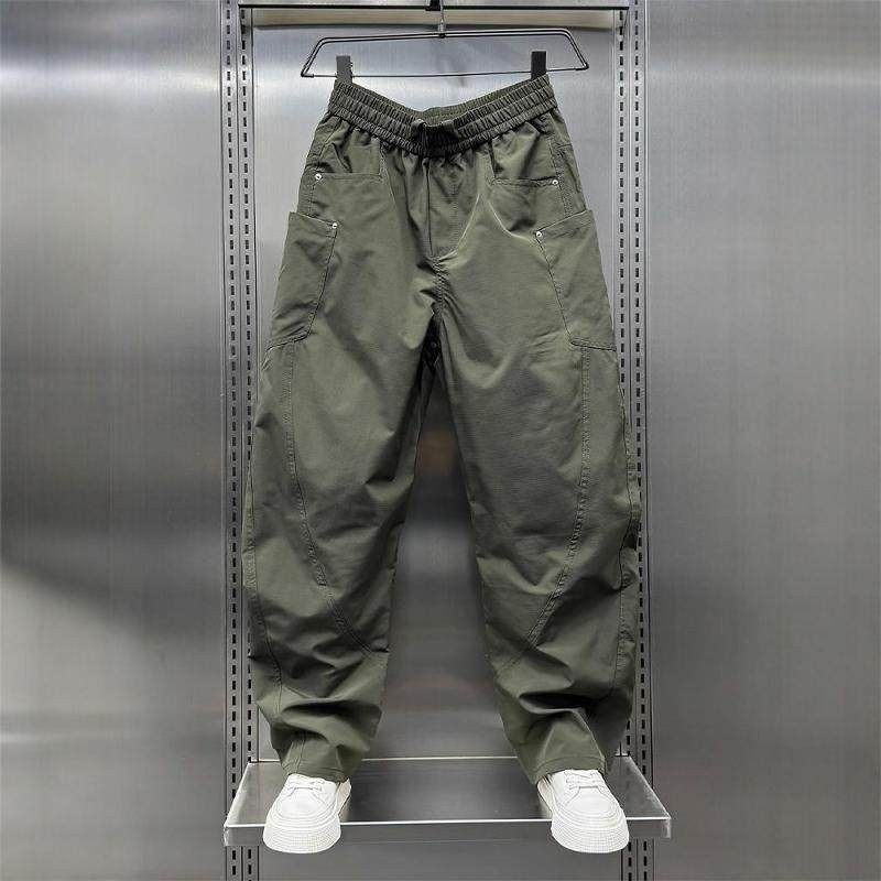 休闲裤男士春秋夏季美式潮牌宽松直筒工装裤百搭口袋阔腿弯刀长裤,男装,休闲裤,淘宝优惠券,粉丝福利购,淘宝优惠卷