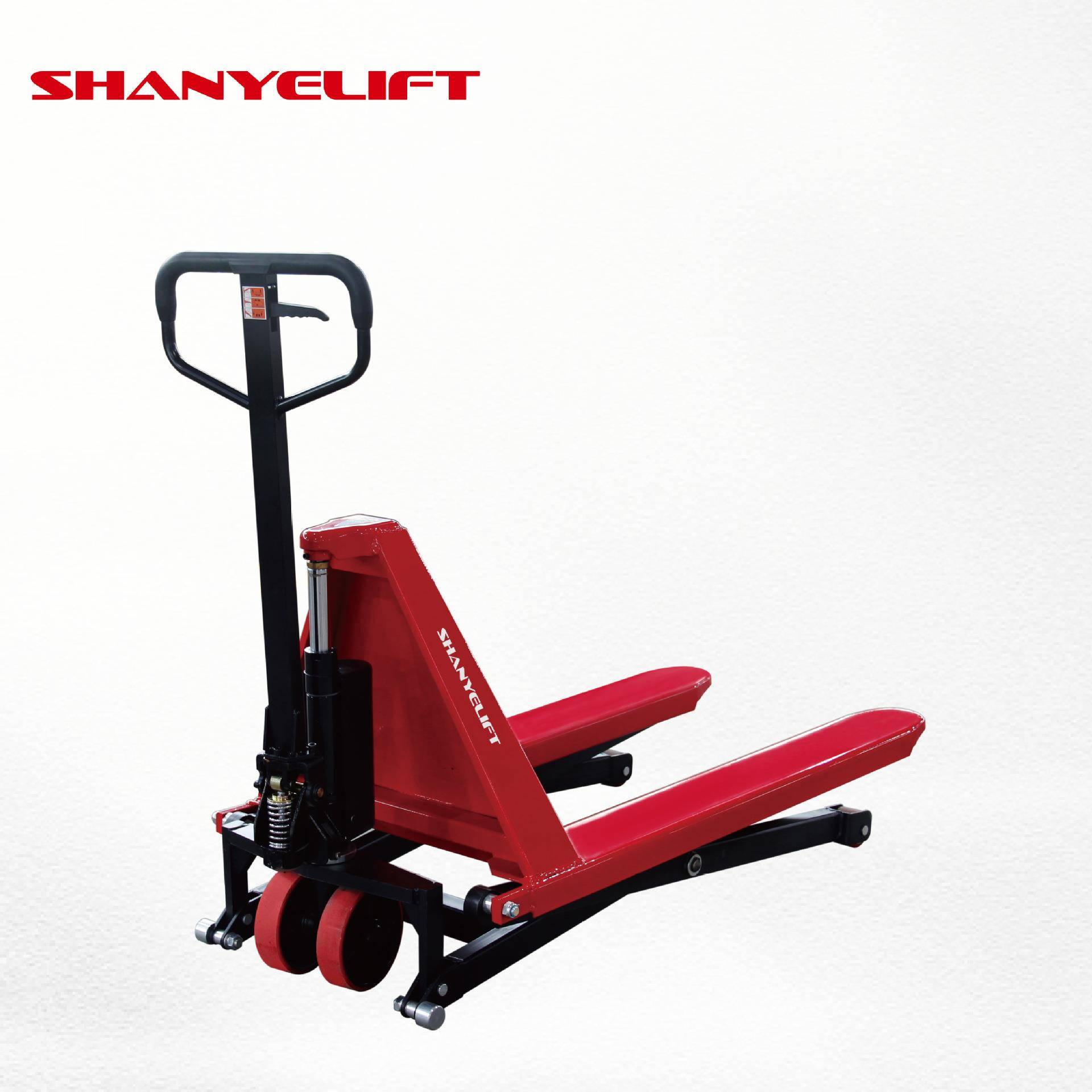 山野机械SHANYE 双缸款液压叉车 高起升手动型搬运车
