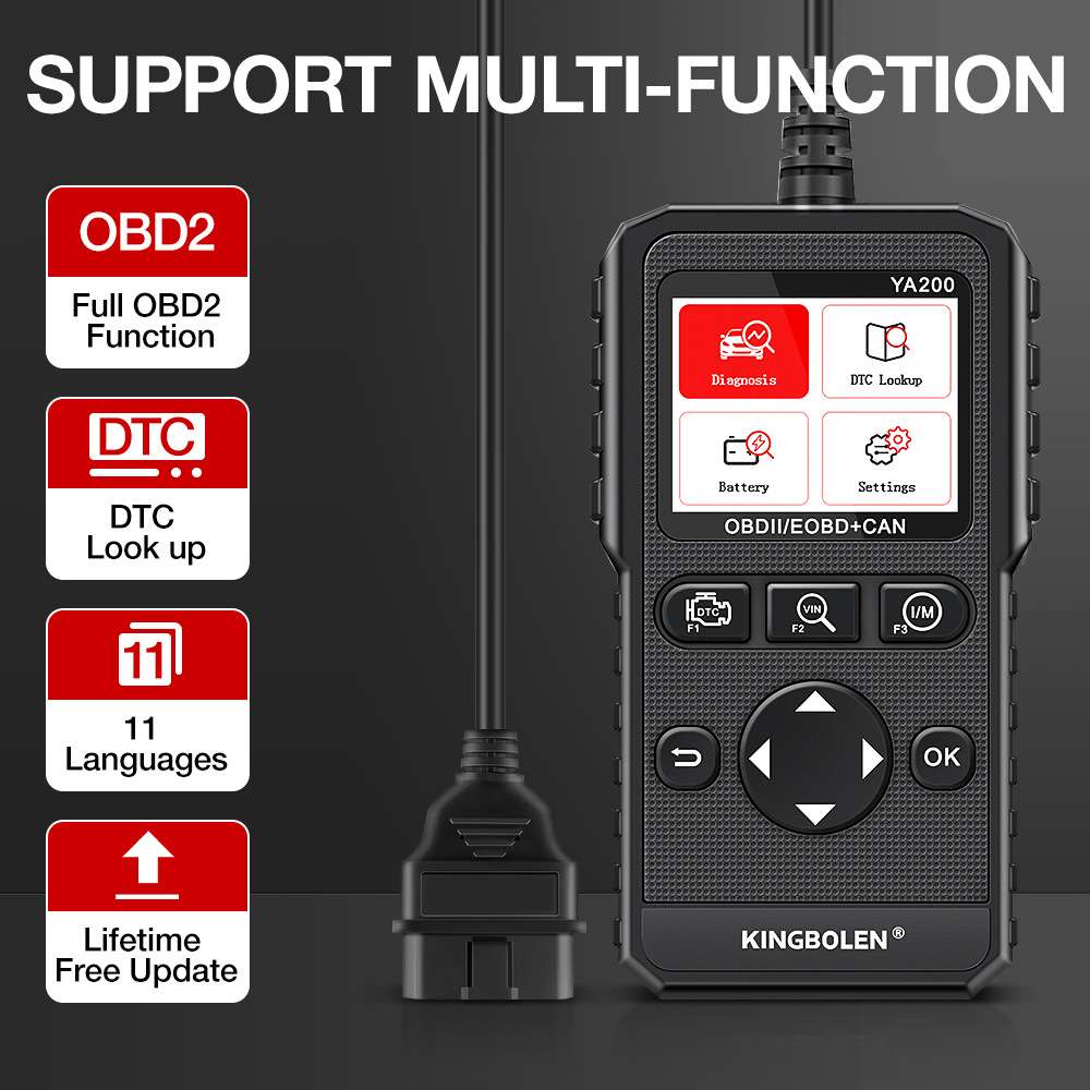 OBD2汽车发动机系统诊断工具检测OBD检测多语言外贸 YA200