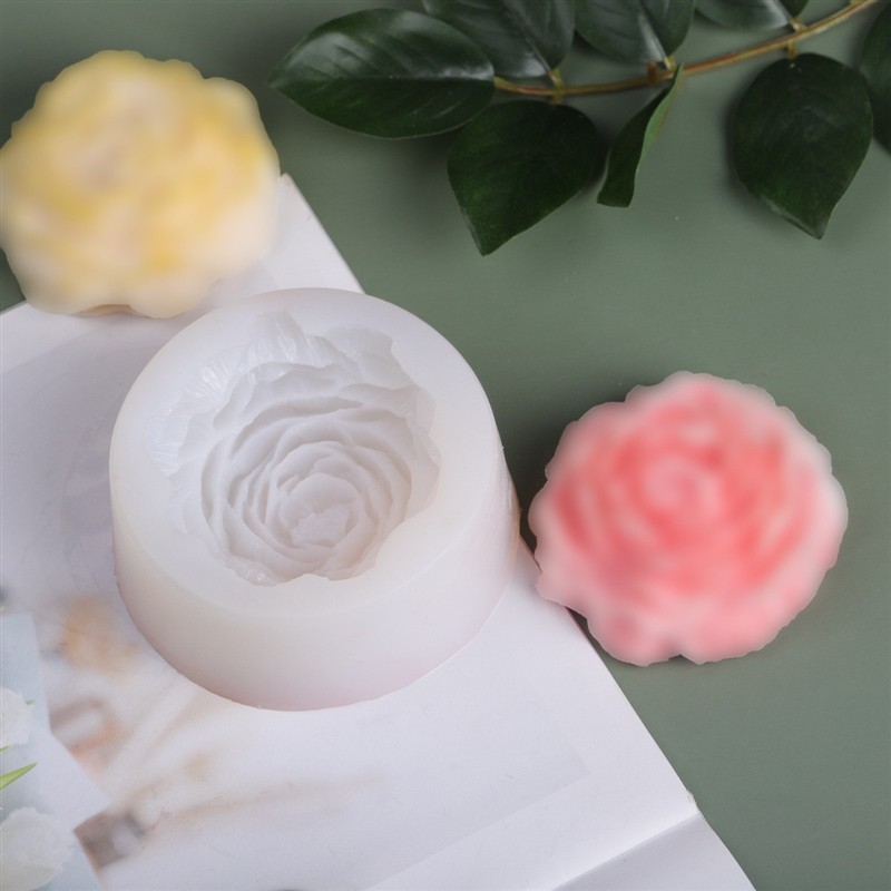 大牡丹香薰蜡烛模具DIY手工皂烘培蛋糕装饰花朵硅胶模具