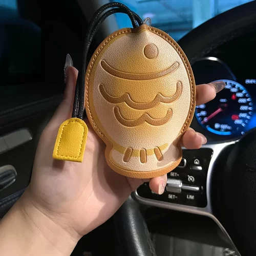 鲷鱼烧钥匙包女士抽拉式卡通可爱