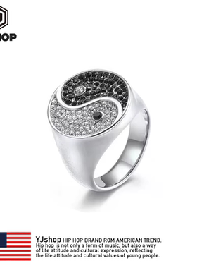 阴阳太极戒指男潮复古个性钛钢