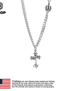 秋冬十字架项链男高级感吊坠