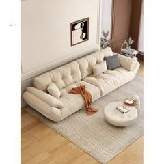 fj锦1猫抓布云朵沙客厅奶现油风小户型芙简约代44008新款直排发帆