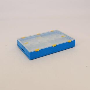 装带盖透明折叠箱用服整理箱箱塑料透ARV明周转家折叠收纳箱