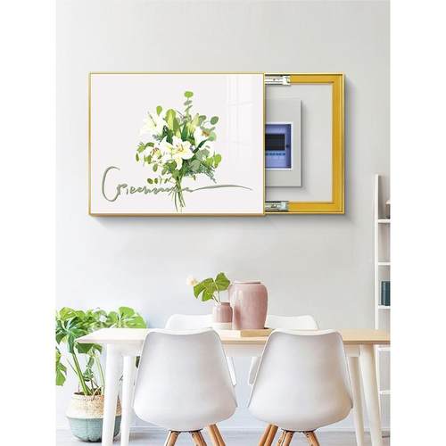 现简约电QQN表箱画装饰画餐厅代配挡电箱弱电盖板电表网线盒遮挂