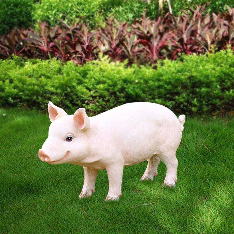 仿动物小猪摆件小猪园林居景观花雕塑摆件个性创意小区家真庭院装