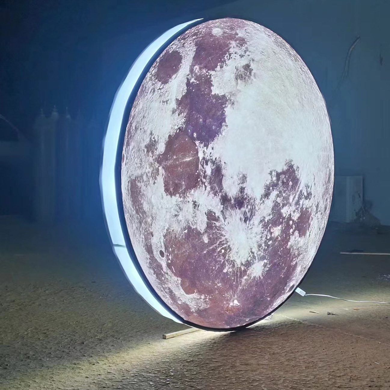 2米圆月亮 圆月摆件 圆月亮灯箱 2 meter moon light house