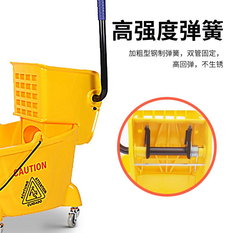 厂家清洁榨把水车酒手店加厚压拖式拖桶家用免手榨水车洗把挤水桶