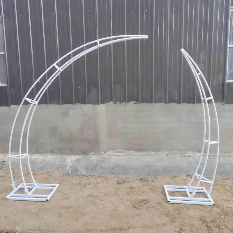 宾新款婚庆XUW道铁艺牛装角门拱门户外坪婚礼迎区舞台布置饰具架