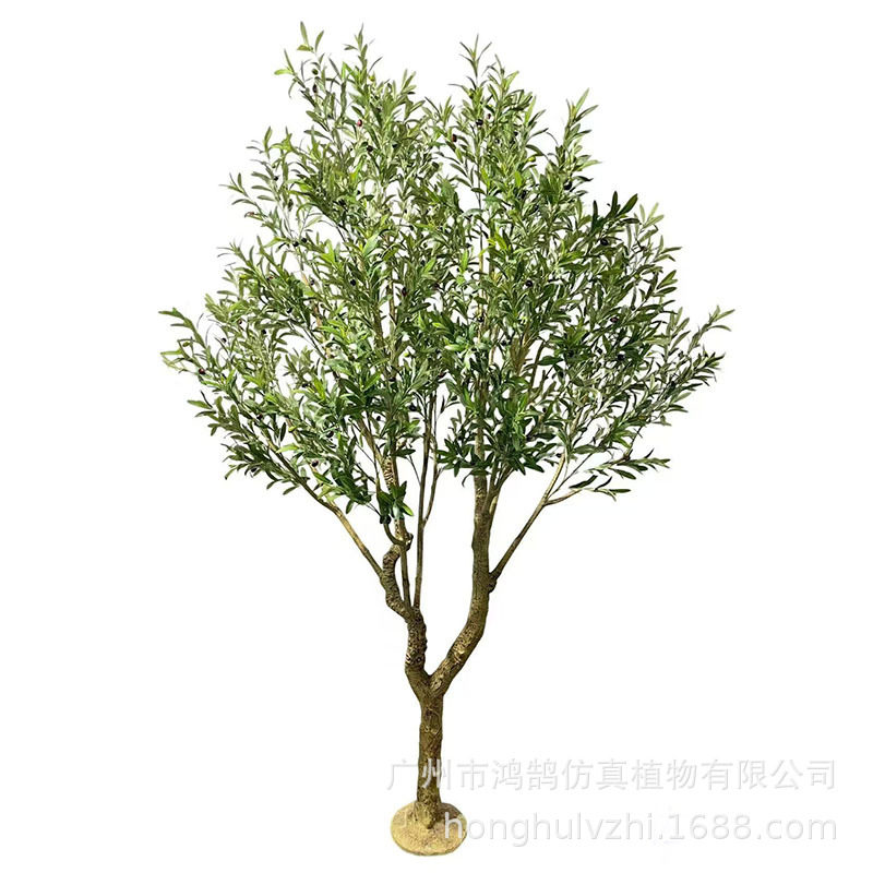 大型仿真拆装榕树橄榄树盆栽出口室外客厅家居装饰琴叶榕花树盆景