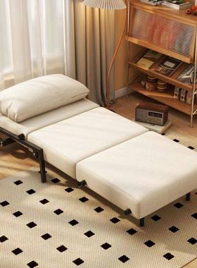 沙发床折叠两用户人单推拉古床客厅书房阳73469台灯芯绒复小型家