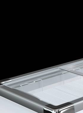 冰柜商大容量岛柜示展柜卧式保鲜玻冷藏冷冻两用用DFU超市透明璃