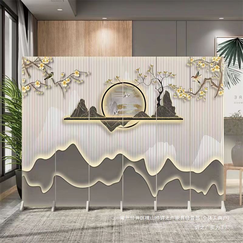 屏风隔断客厅办公室酒店玄关遮挡折叠移动饭店包间屏风入户正对门