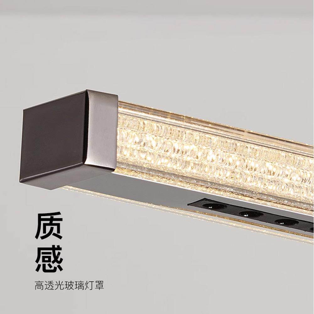 蜡简餐厅灯烛吊长条led高端极设计师H10085一字办公室吧台餐桌客