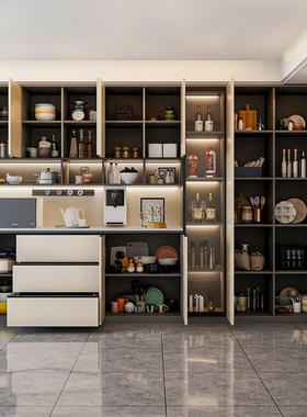 奢餐轻边柜酒一物体柜靠墙餐厅客厅高柜冰箱柜现代简约KX-65771储