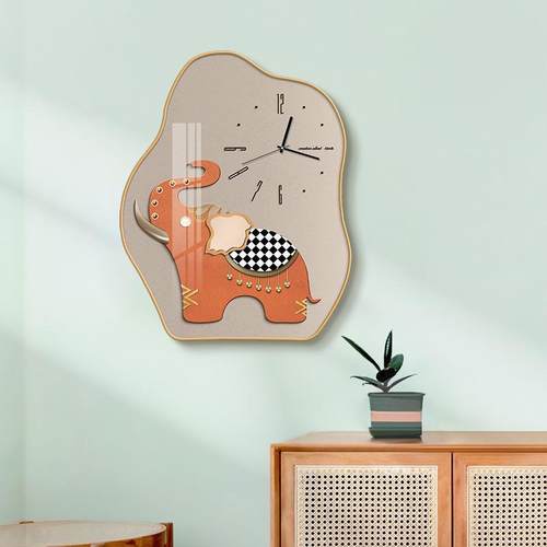 现简约JOR餐厅挂创钟意网家红代时尚客厅用静音钟表卧室房间网红