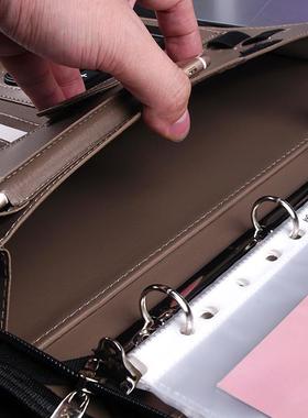 槽KOBEST康页百BS05多6功能商务拉链经理包卡计算器活插页资WAM料