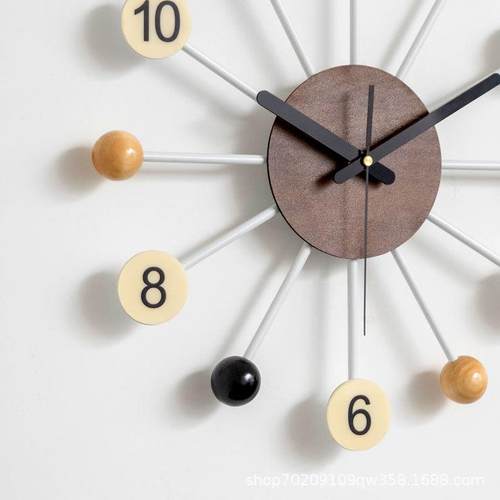 钟钟表挂客厅RJV创202新款意表挂墙简约现代网红家用5艺术静音时