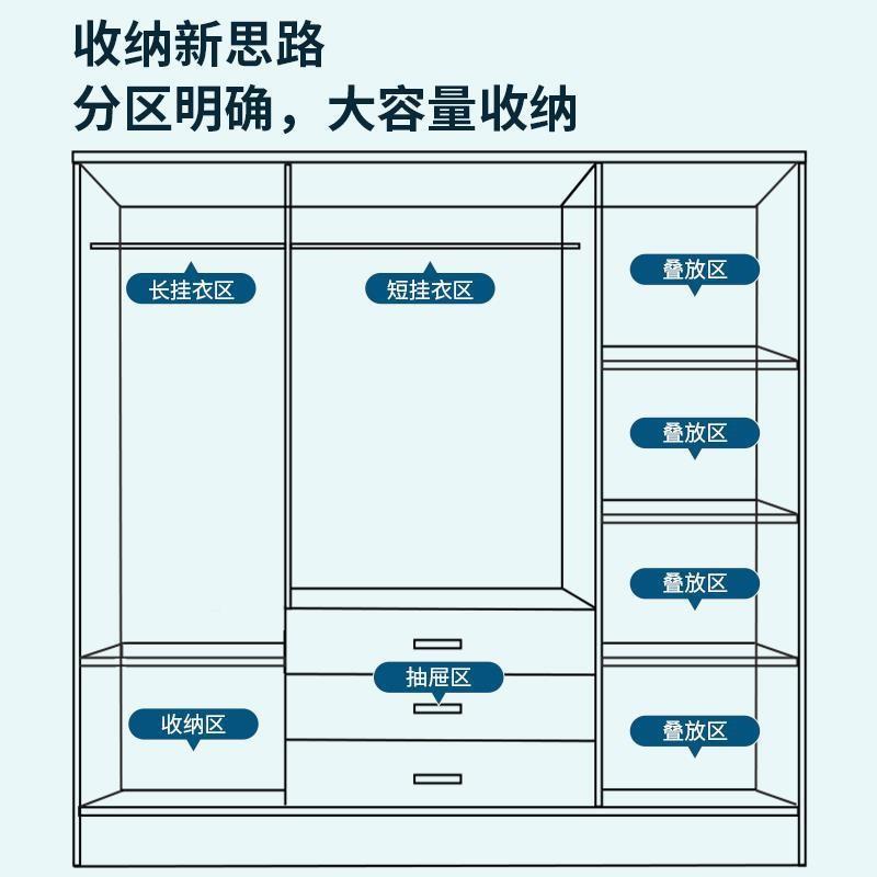 对开门人衣家用卧室现代简挂约收纳柜公KTV寓柜宿舍出租房单简易