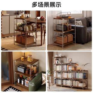 桌下打印置多物架办公室落地可移动架子房台小型置物面微机波厨炉