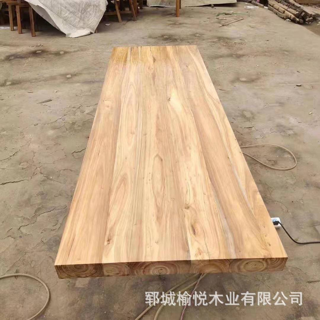 老榆木大BKS板桌做旧桌面料老房飘梁厚板餐桌板书桌面板窗旧木板