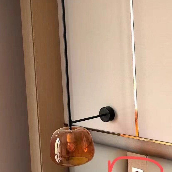 艺龙酒店客房壁灯LED嵌入式可旋转床头阅读壁灯宾馆创意镜前灯