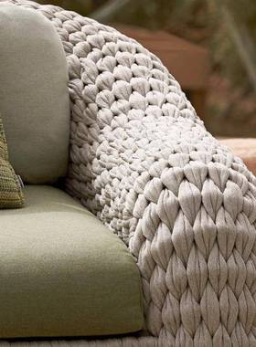 户藤编沙平发组合酒大外层客店53270厅露天民宿别墅庭院休闲藤椅