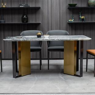 S70型现代简约轻奢桌饭子新款 吃 大理石长餐桌方形家用小y 意式