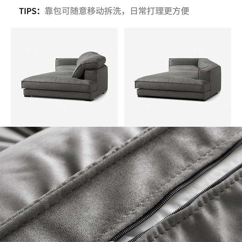 无品牌/达佩斯意式极简Baxte角r异形布布沙发简约转弧形客厅羽绒