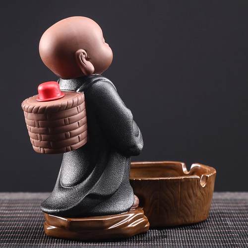 AJF创意陶瓷烟缸喷办公室桌灭家用客厅简约个性潮流烟灰缸可水兴