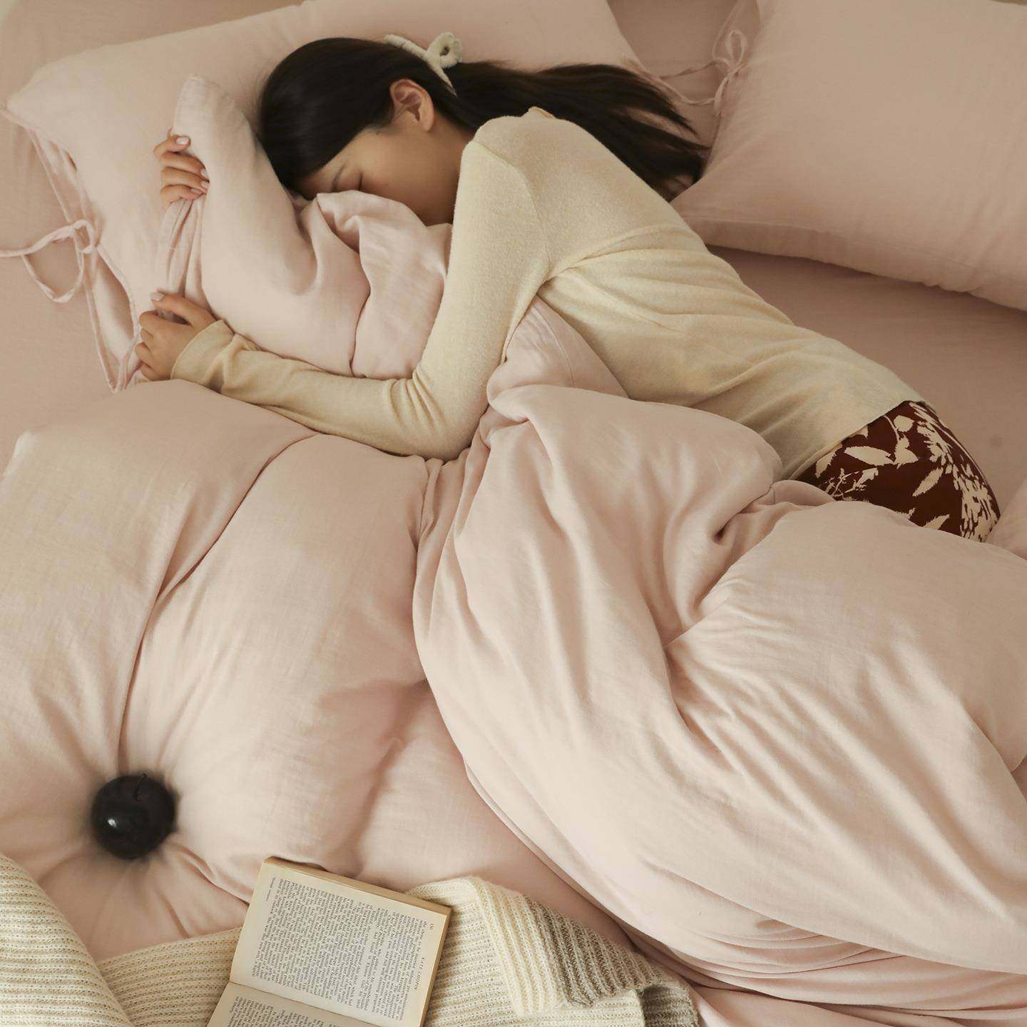 轻奢风美拉全皱棉德双层皱纱四件套全棉日NOI床式亲肤裸睡床单被,电子元器件市场,其它元器件,淘宝优惠券,粉丝福利购,淘宝优惠卷