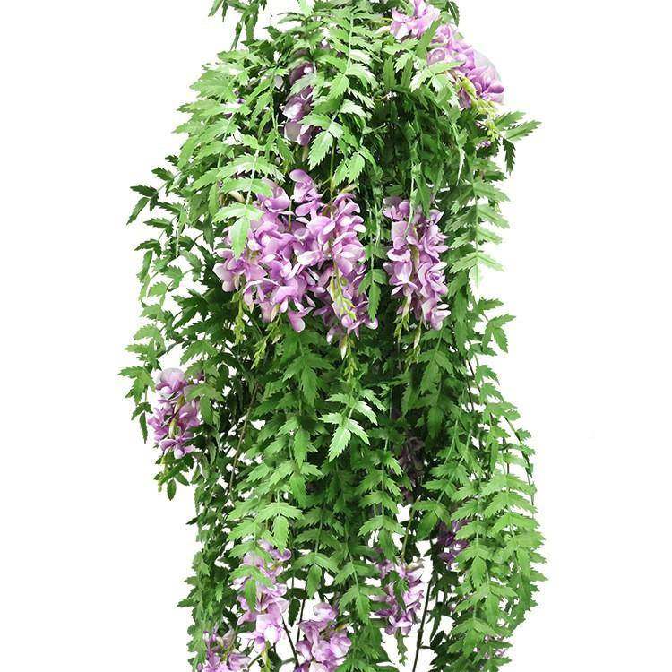 仿真假藤条12头豆花大植壁挂饰婚庆装仿真物墙EOR装饰藤蔓藤绿植