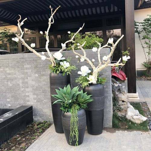 造型石树造榴树漂白石榴服装枝装JVJ饰树枯树干树枝白树剥皮树型