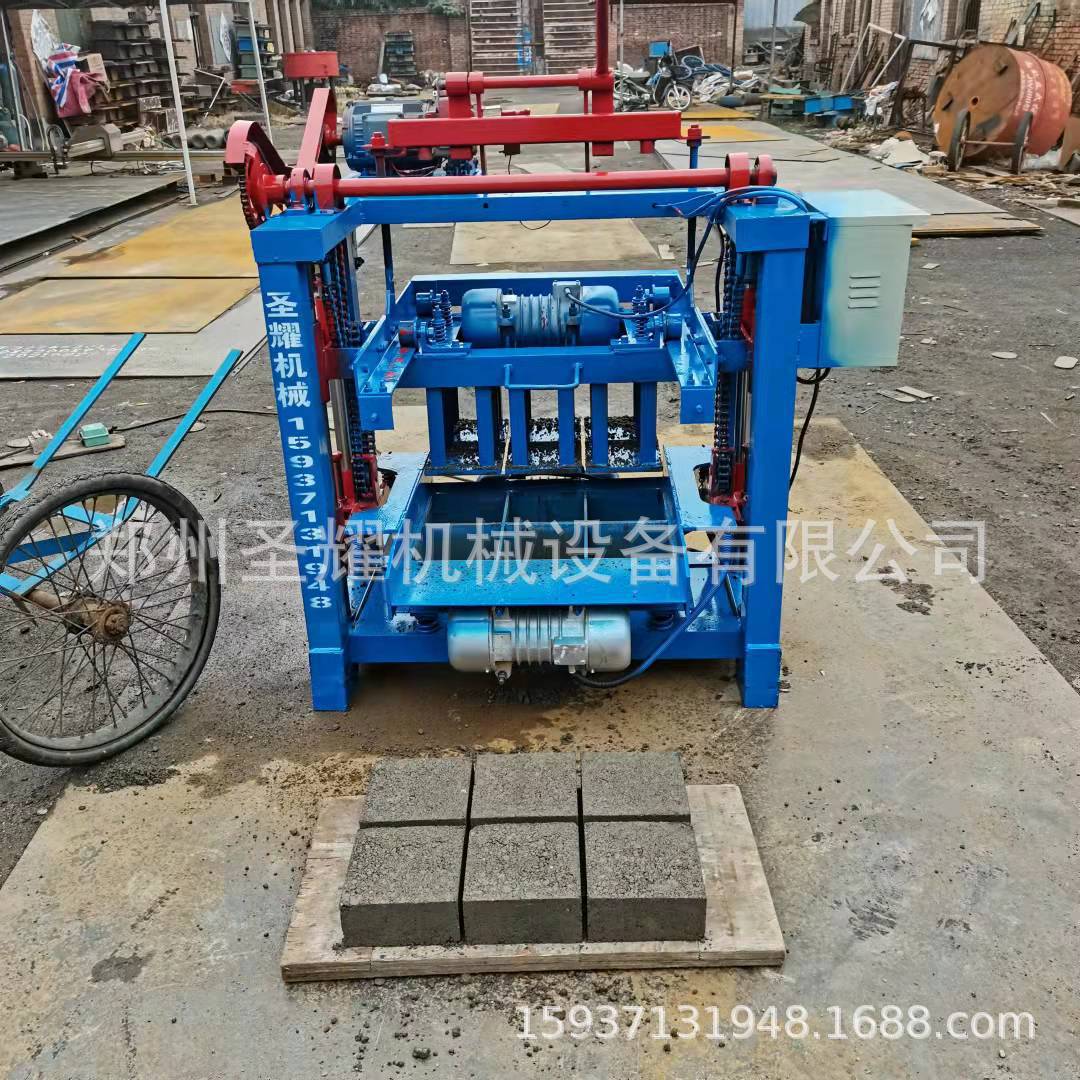 小型水泥垫块机重庆空心制砖机免烧砖机检查井砖挡土墙砖空心砖机