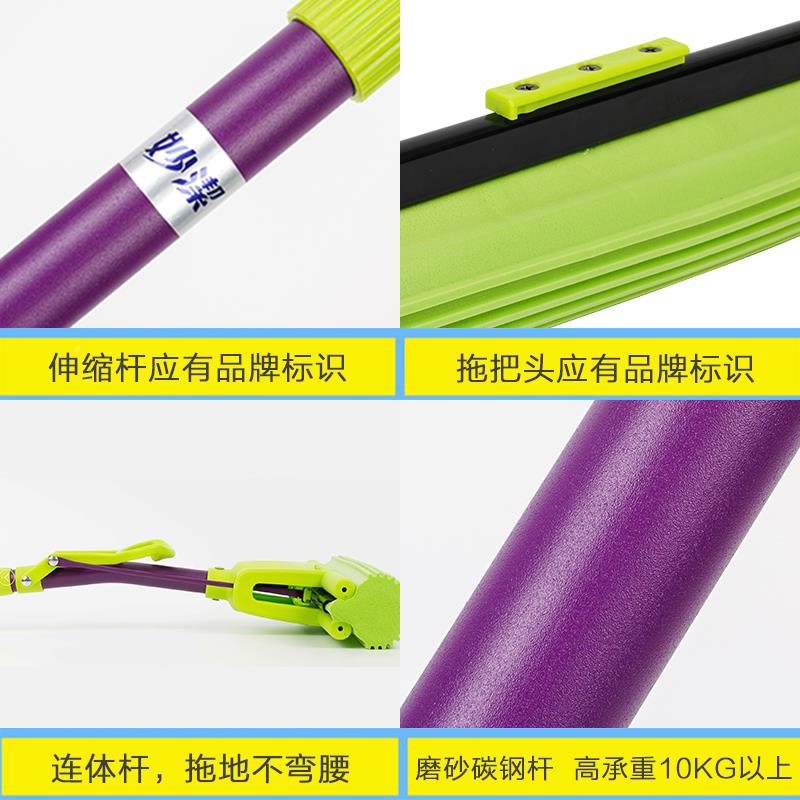 W1T洗RF76H7HTT吸水海绵拖把家用挤水免可替换胶棉式拖把头手地拖