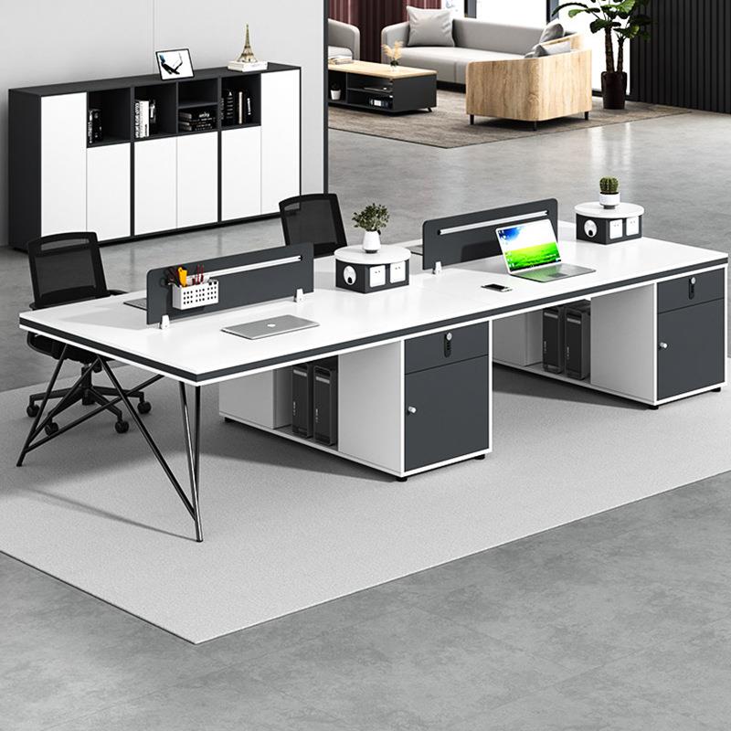 职员办公桌椅KHB组合简约公现代人4位卡员工位座办家具