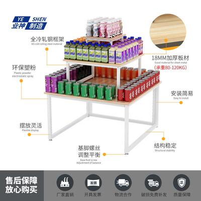 多层中岛252流水台展头市示台高台超促销堆三层地低堆货架陈列架