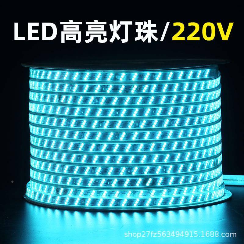 MSR632工程款led灯珠带双排三排家装高亮灯带户外防雨高压180柔软