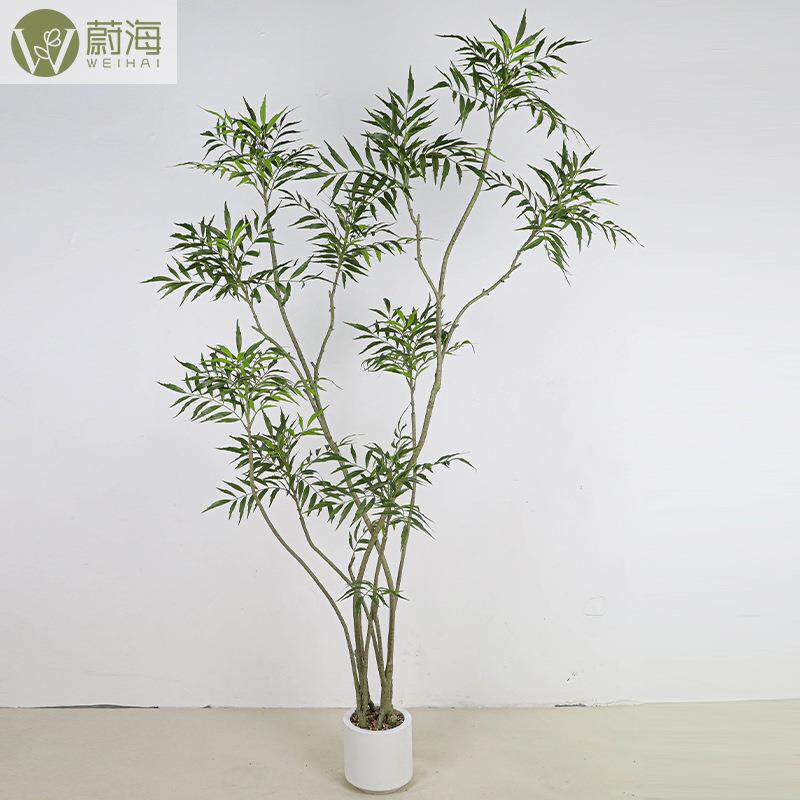 仿真黄天子树绿植南天竹家居落地竹103客厅高端摆摄件影竺道具