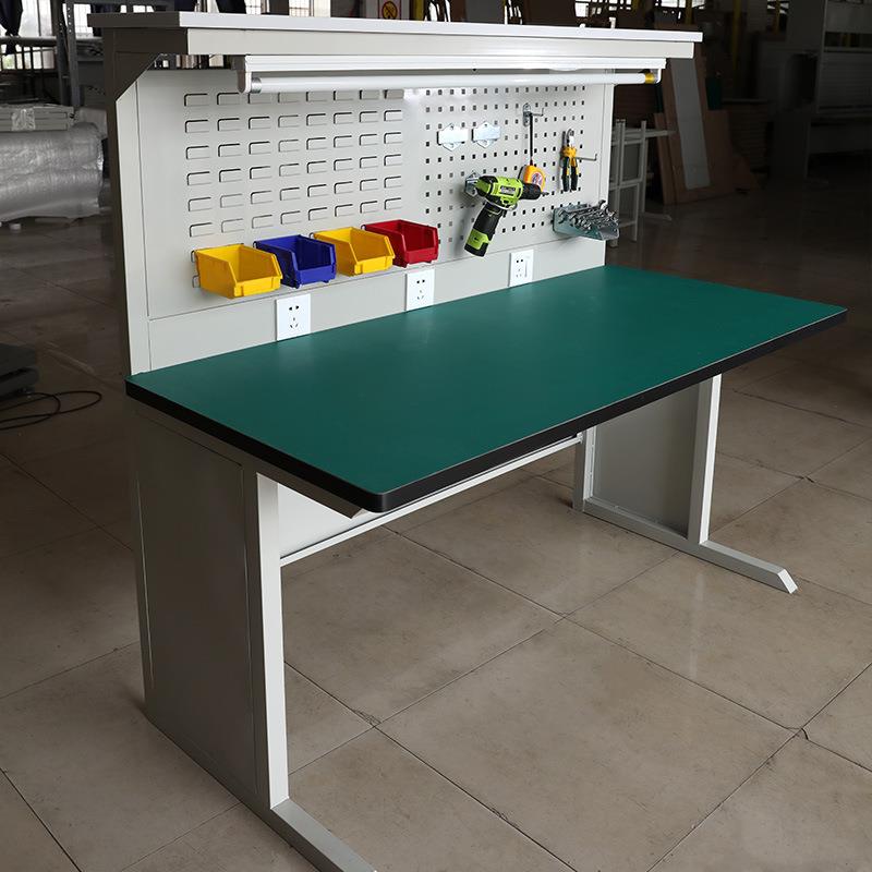 重型工验作台静电桌子钳工台车间检台带防挂板手机修台厂家JHD-11