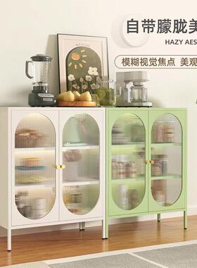 钢餐制RZP铁收纳柜家用储物柜边柜客厅酒皮柜多胺铁皮柜杂物置物