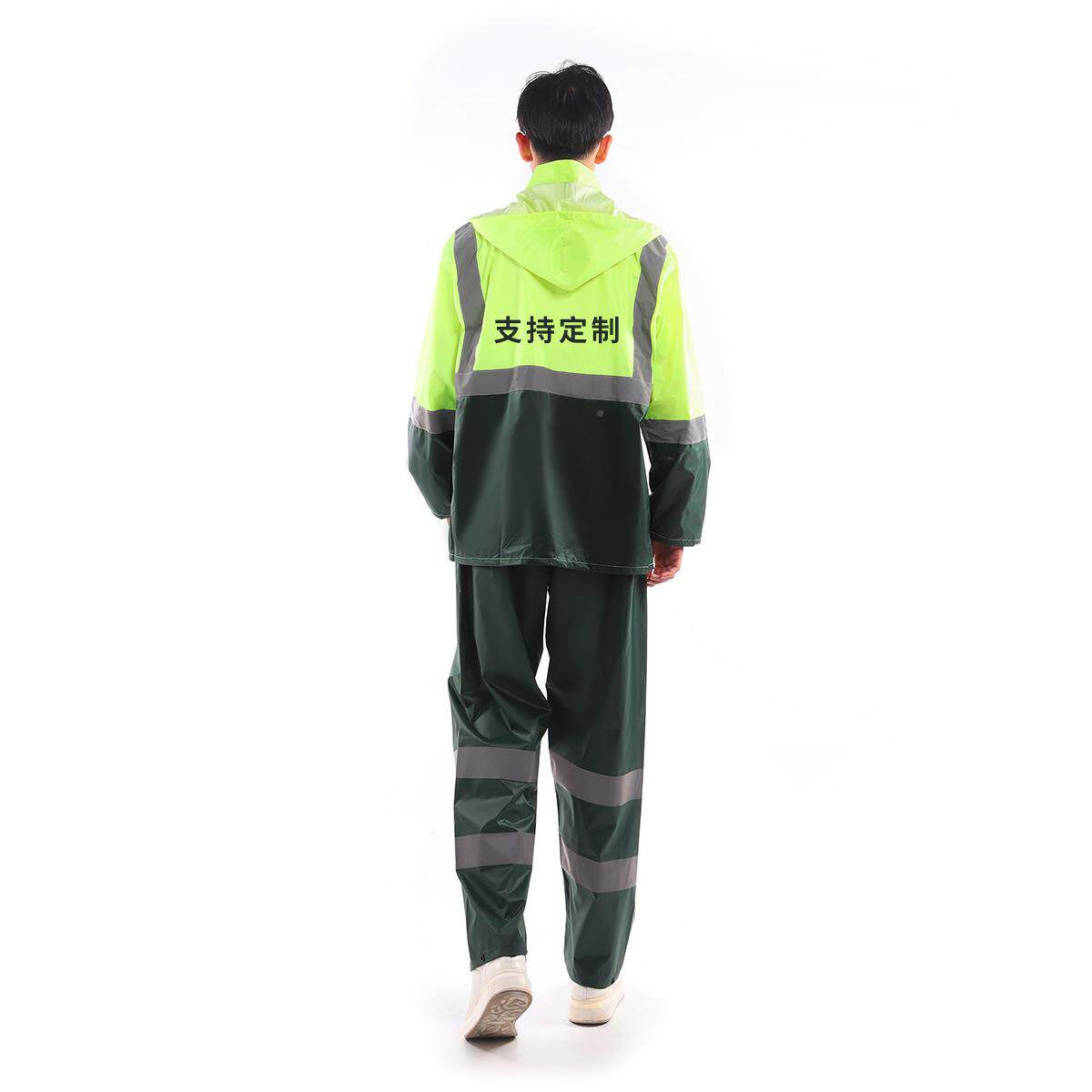 新款环卫工雨衣雨229裤工套装双成人分园林家政保层洁防水反光作