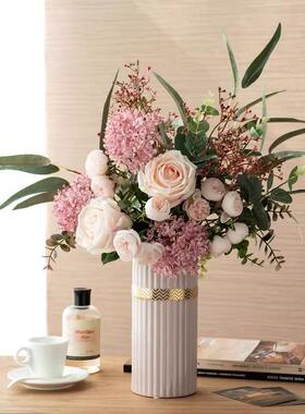 式桌温馨浪CD100876漫仿真花轻奢高端法花客厅餐电视柜卧室假酒店