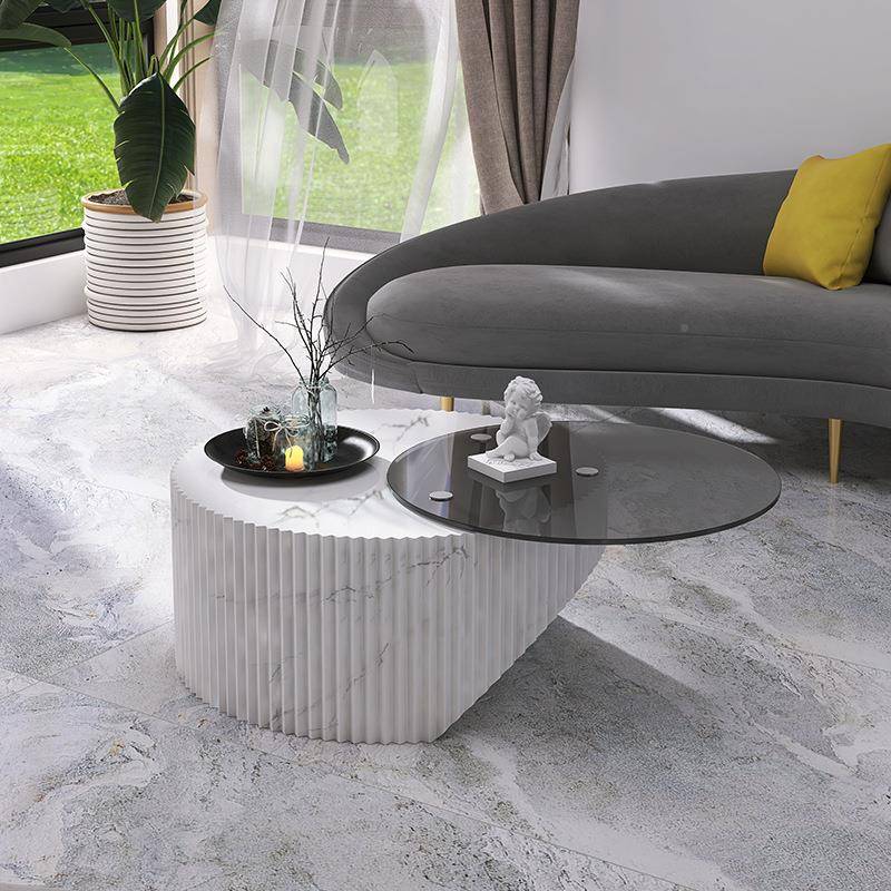 圆形设计意感意式几轻奢茶CJ21091现代网红极简客个性创厅桌子简