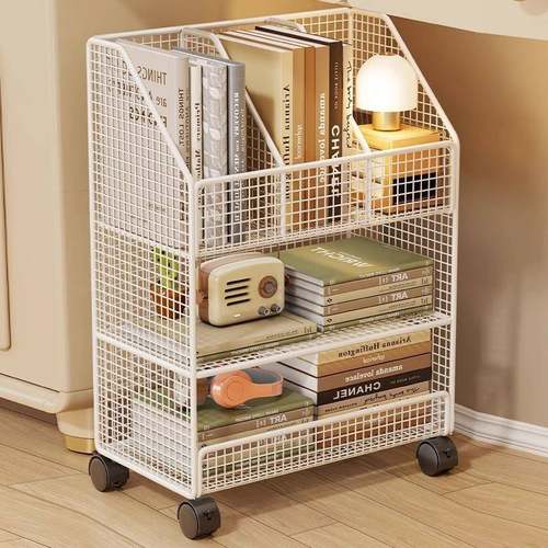 ONY桌下置物架书桌可旁小书架办公桌边落地动移书本收纳滑小轮型