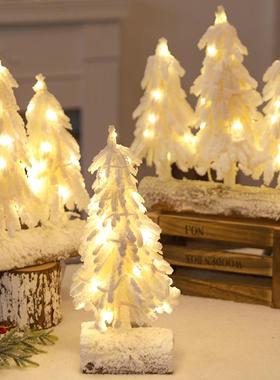 圣诞节装场面摆件迷你小圣诞树店桌铺装饰景布置创意圣诞20049节