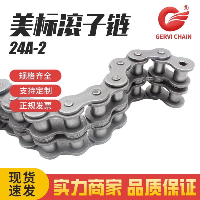 排33024A-2双条传1链.5寸动工业滚子链条养殖机械滚子输送提升链